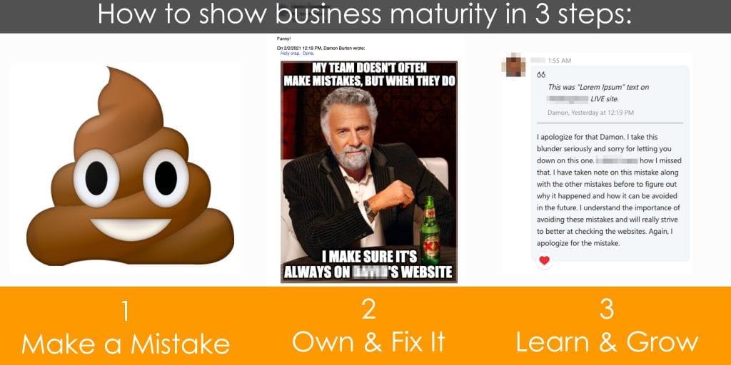 own your mistakes