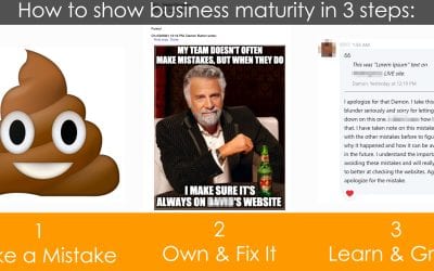 Own Your Mistakes: How to Show Business Maturity in 3 steps