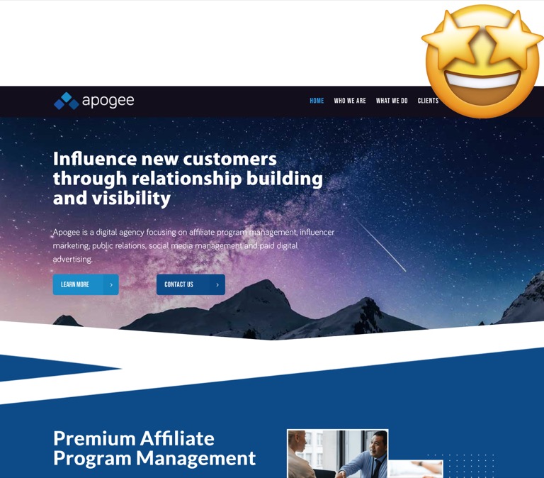 Apogee Agency web design
