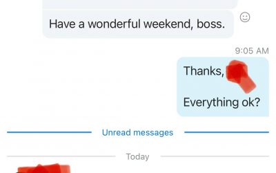 Yesterday, one of my team members messaged me an apology.