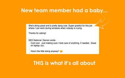 New team member had a new baby