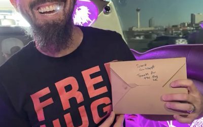 Lamborghinis, Elvis, influencers, and how a “FREE HUGS” shirt went over in Vegas