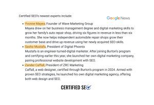 SEO Certificate