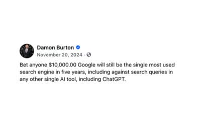 $10,000 bet on Google