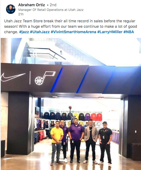 SEO client, Utah Jazz beat sales records