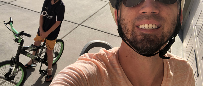 biking with my son