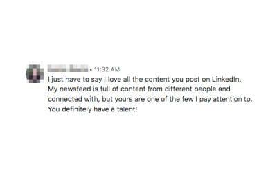 You never know who you’re positively impacting